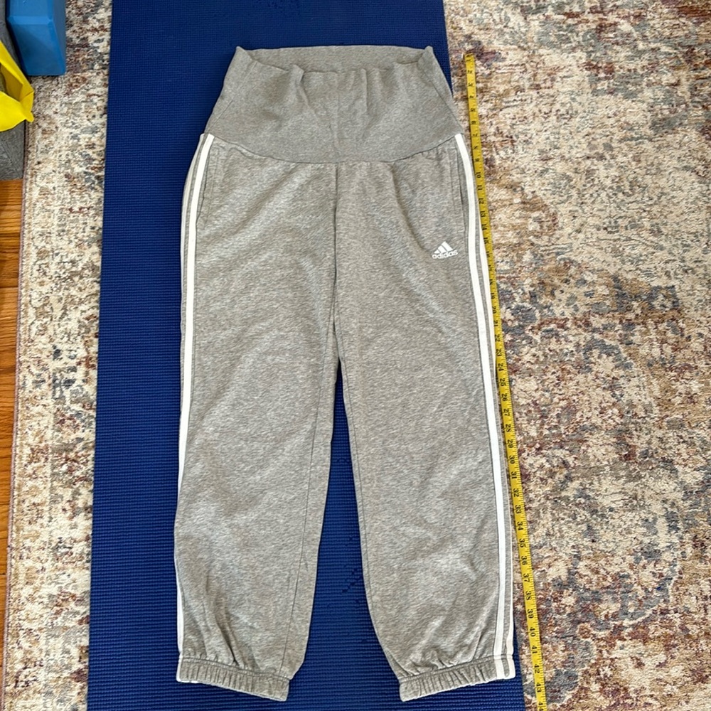 Grey Adidas pregnancy joggers size 12/ large